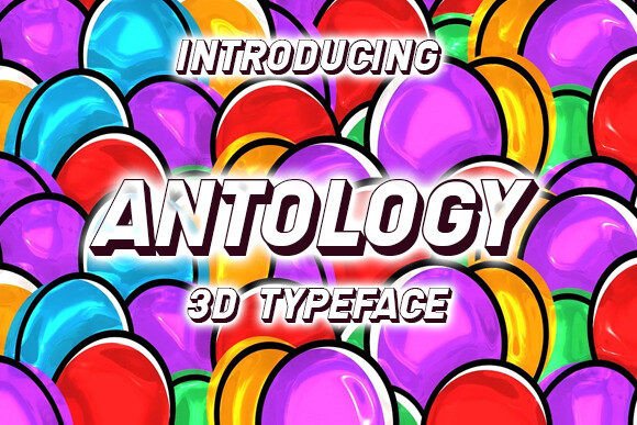 Antology: A Bold 3D Display Font for Small Business Branding