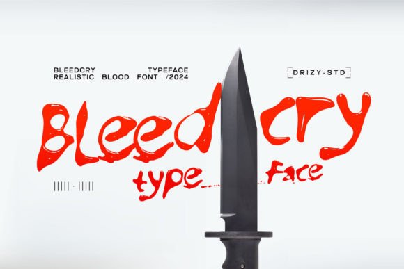 Bleedcry: A Display Font with Noir Crime Soul for Makers