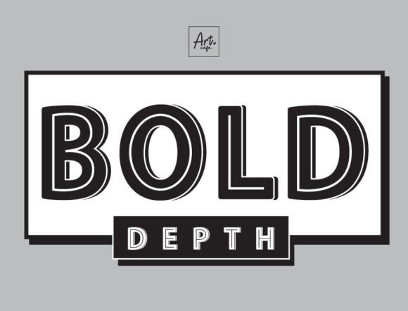 Bold Depth: A Display Font for Handmade Products and Craft Projects