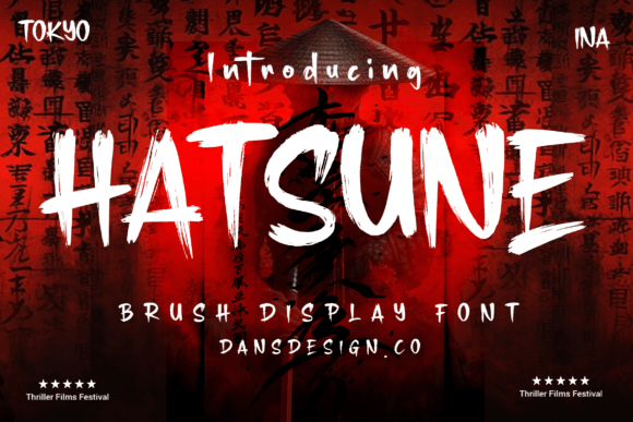 Hatsune: A Brush Display Font for Bold Marketing Visuals