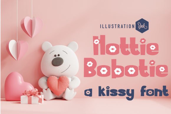 Hottie Bobottie: A Kiss-Filled Display Font for Crafters