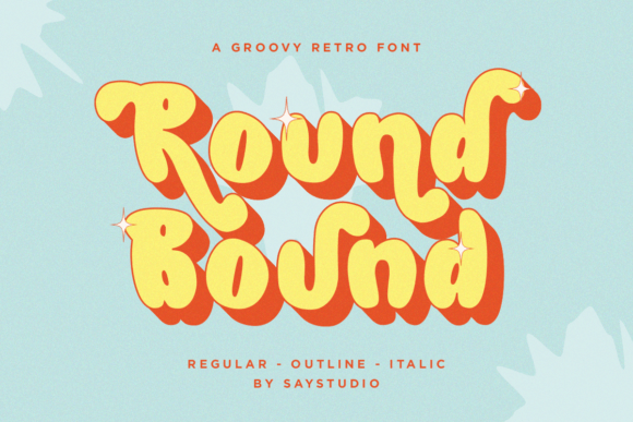 Round Bound: A Retro Display Font with Genuine Design Character